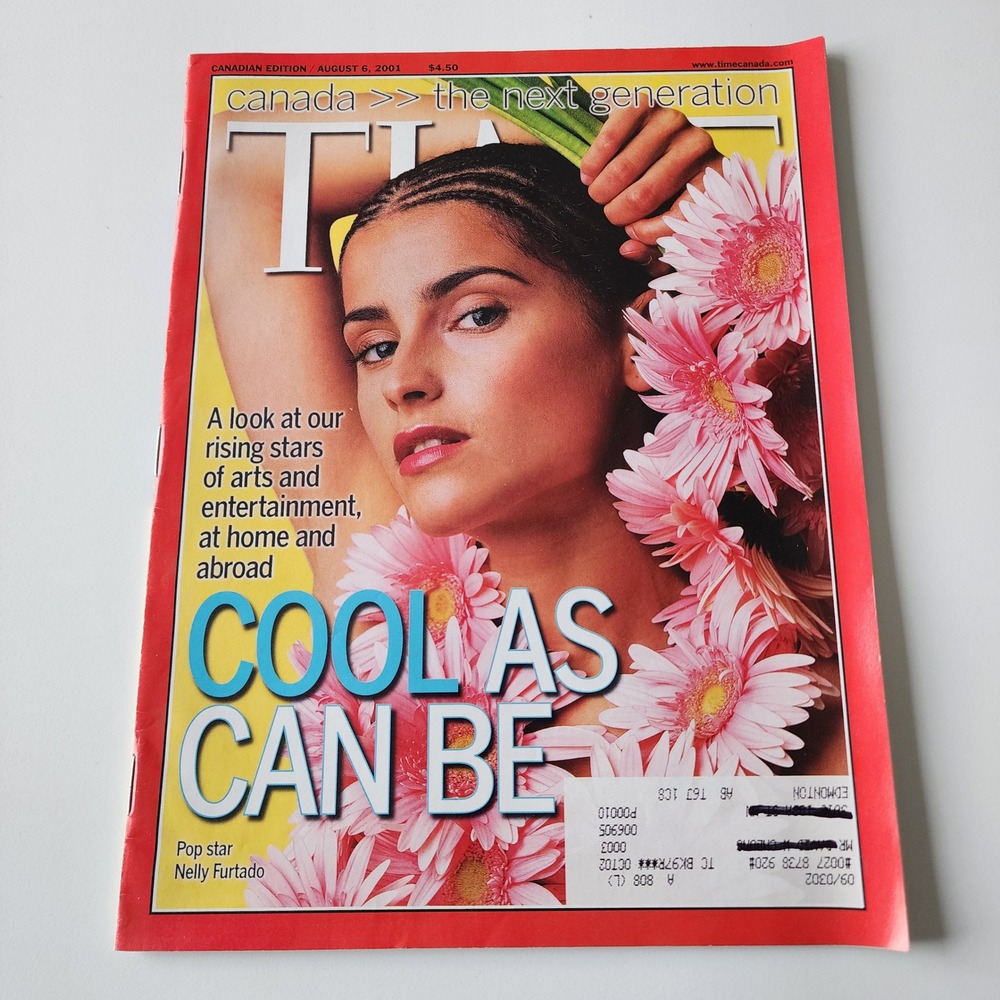 TIME Magazine‎ Canadian Edition August 6 2001 Nelly Furtado Music Pop News Y2K